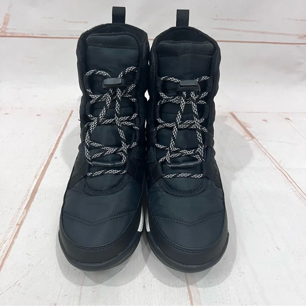 Sorel Black and White Kids Snow Boot